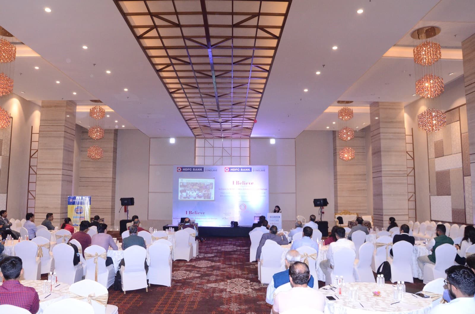 HDFC Bank Business Conclave podium